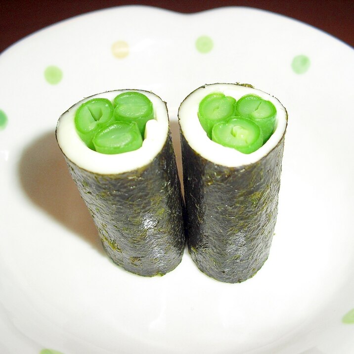 お弁当の隙間に♪我が家の“いんげんの海苔チーズ巻”